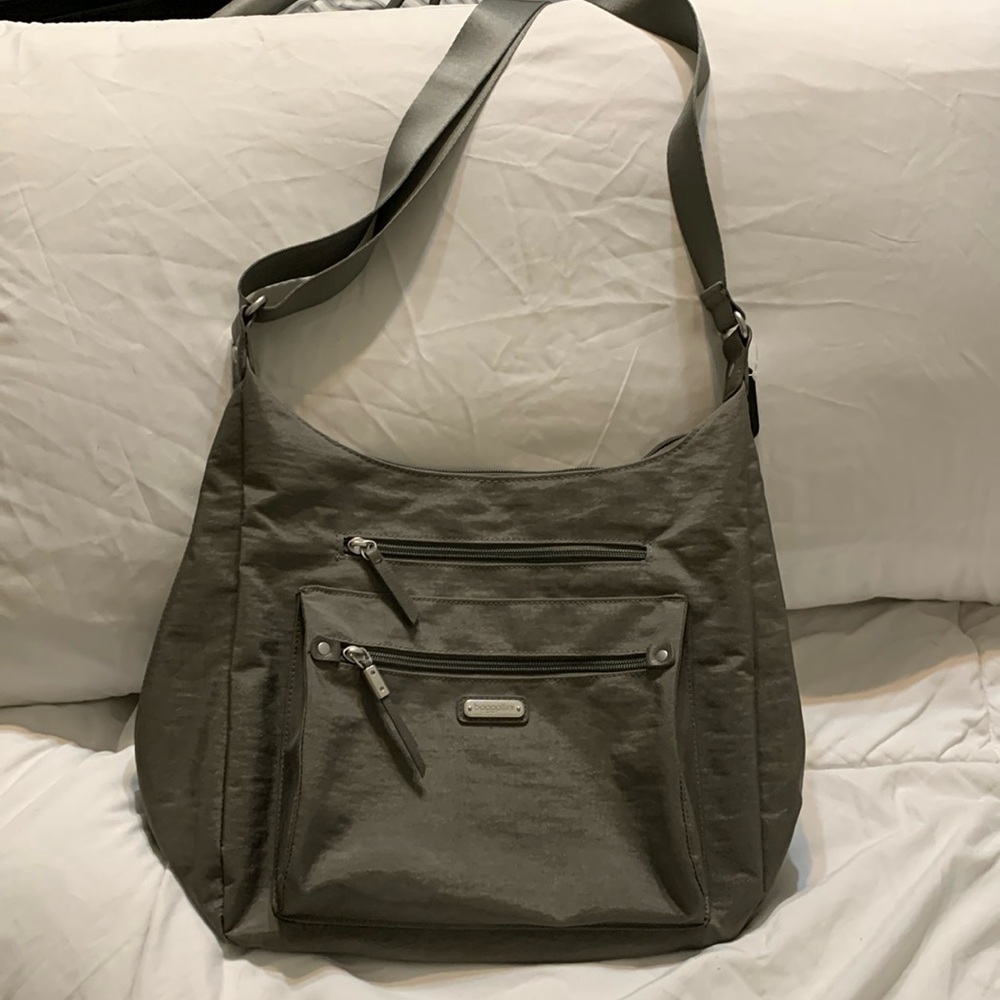 BAGGALLiNi Gray Adjustable Shoulder Crossbody Bag Travel Tote Water Resistant